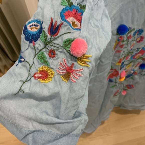 Fox embroidered denim dress - Picture 3 of 5